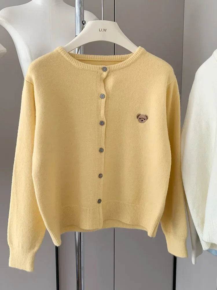 Cartoon Embroidery Cardigan - P12 Hub Europe