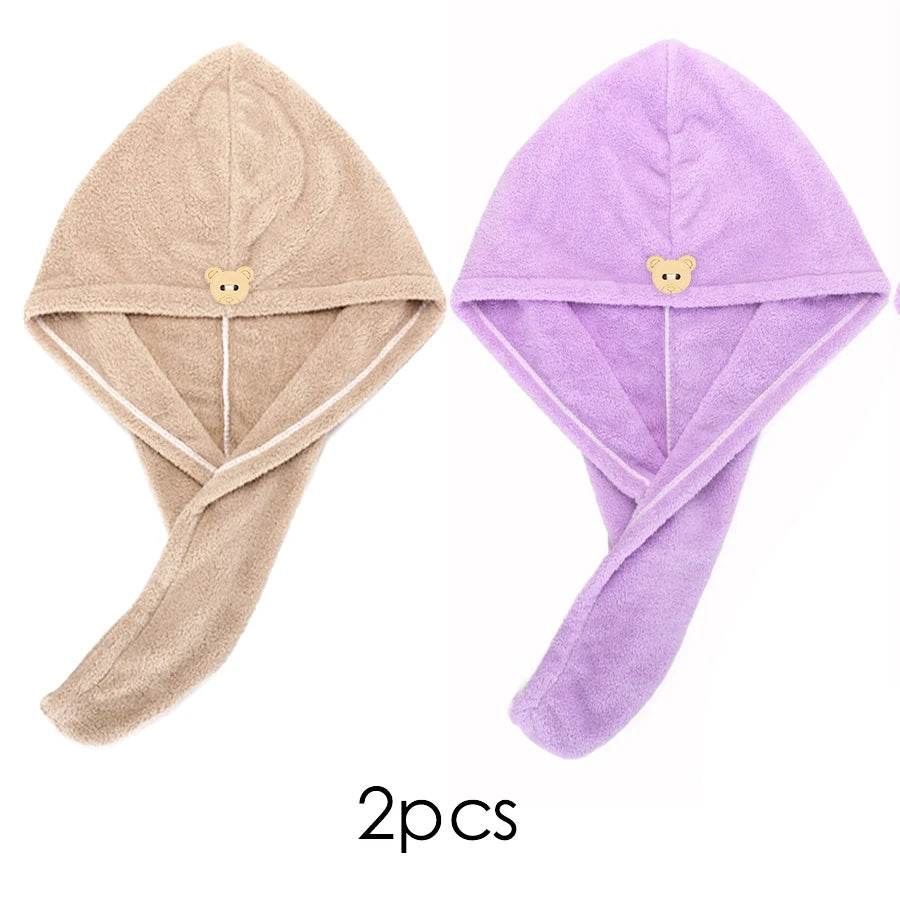 Quick-dry Hair Towel Women Hair Drying Hat Cap Hat Bath Hat Microfiber Solid Towel Cap Super Absorption Turban Hair Dry Cap - P12 Hub Europe