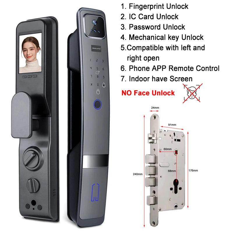 3D Face Lock w/ Camera Fingerprint, Card, 40-120mm, H20 - P12 Hub Europe