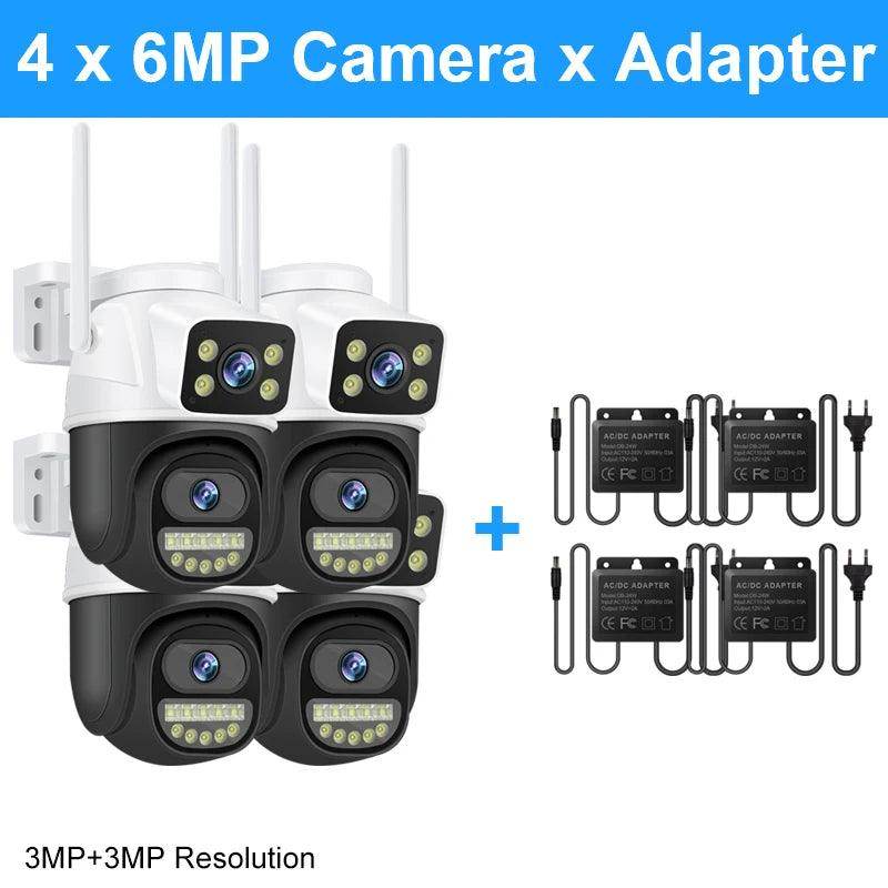 Camera Dual Lens PTZ 6MP, Dual Screen, AI Track, Color Night - P12 Hub Europe