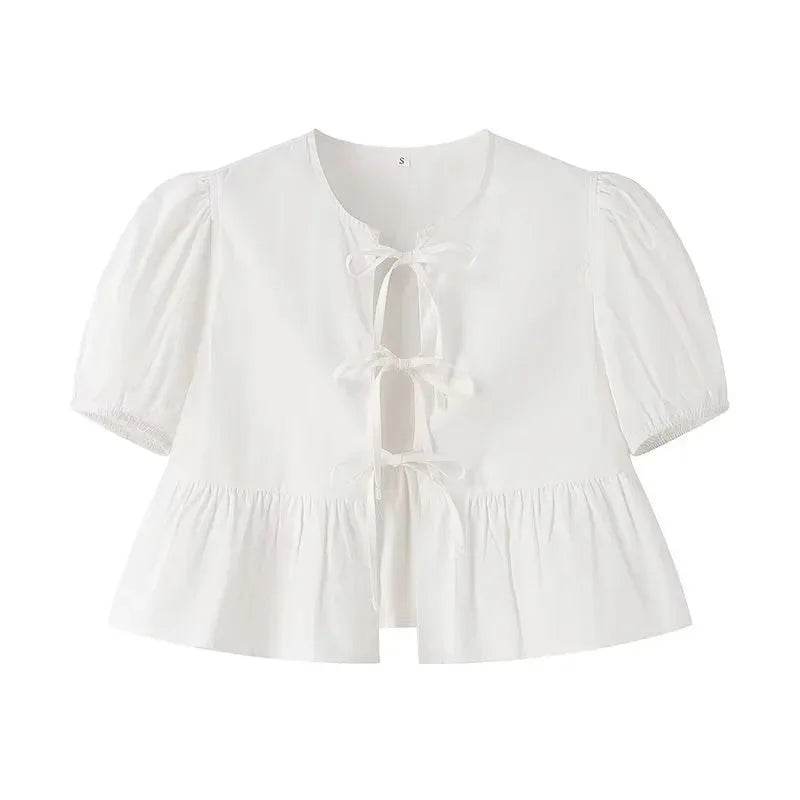 Women's Ruffle Puff Blouse - P12 Hub Europe