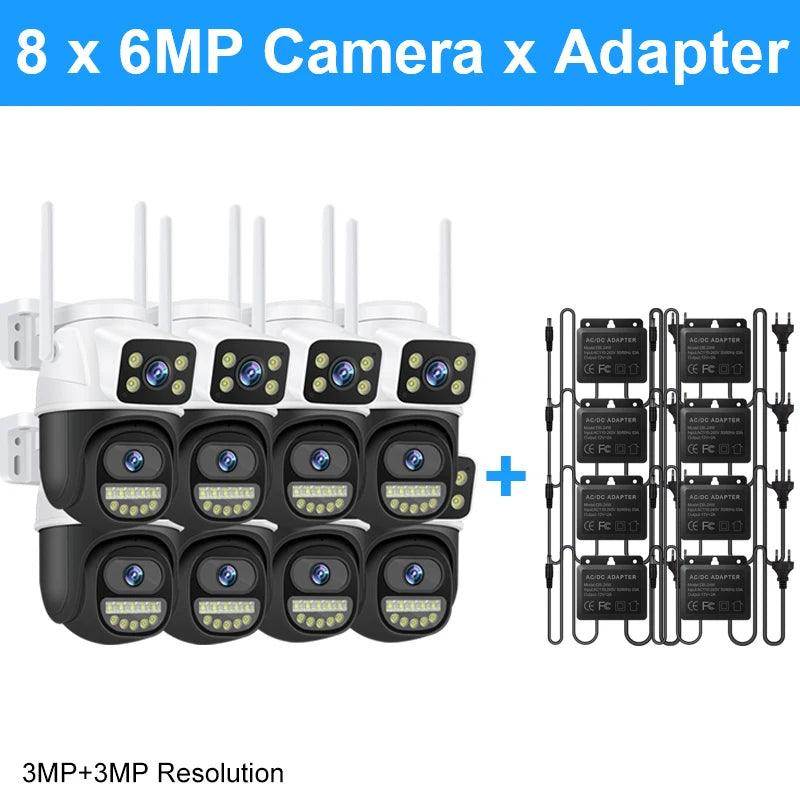 Camera Dual Lens PTZ 6MP, Dual Screen, AI Track, Color Night - P12 Hub Europe