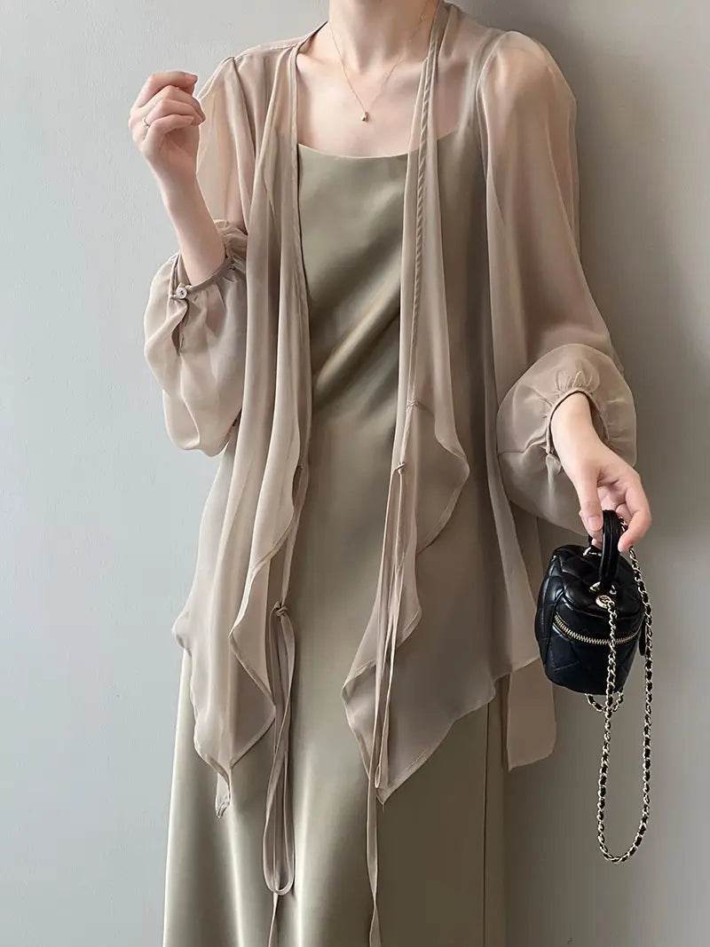 Women's V-neck Chiffon Loose Shirt - P12 Hub Europe