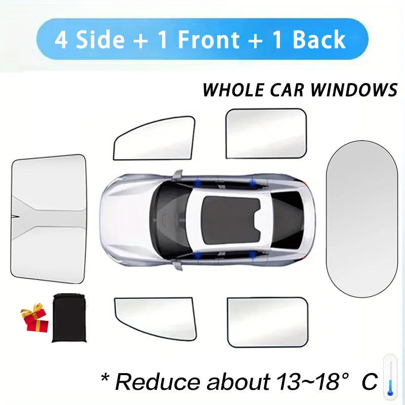 100 Blackout Windshield Sunshades Car Sun Shield Shades Sunshade Covers Summer Magnetic Side Window UV Protection Front Rear