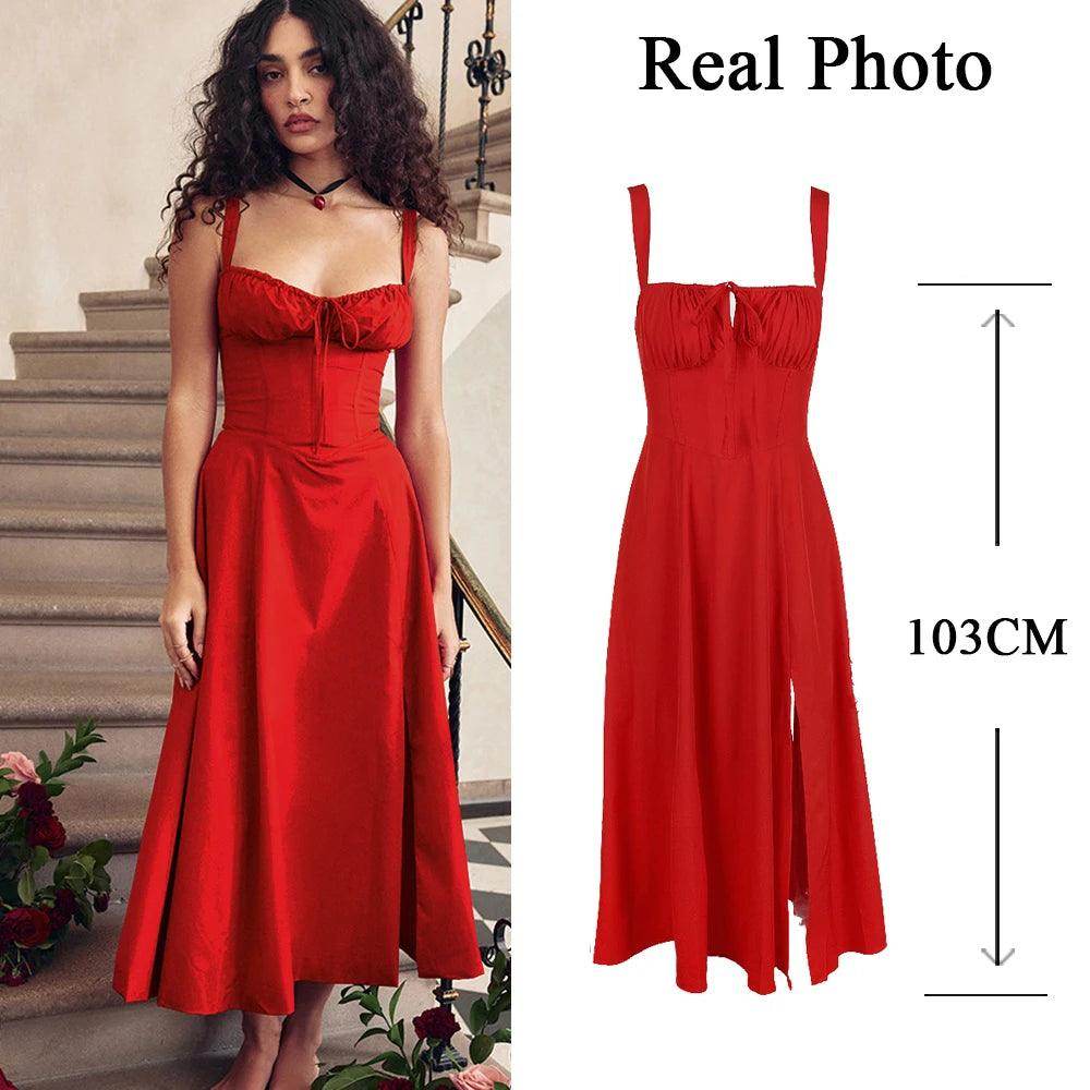 Sweet Floral Print Lace-Up Midi Dress Elegant Holiday - P12 Hub Europe