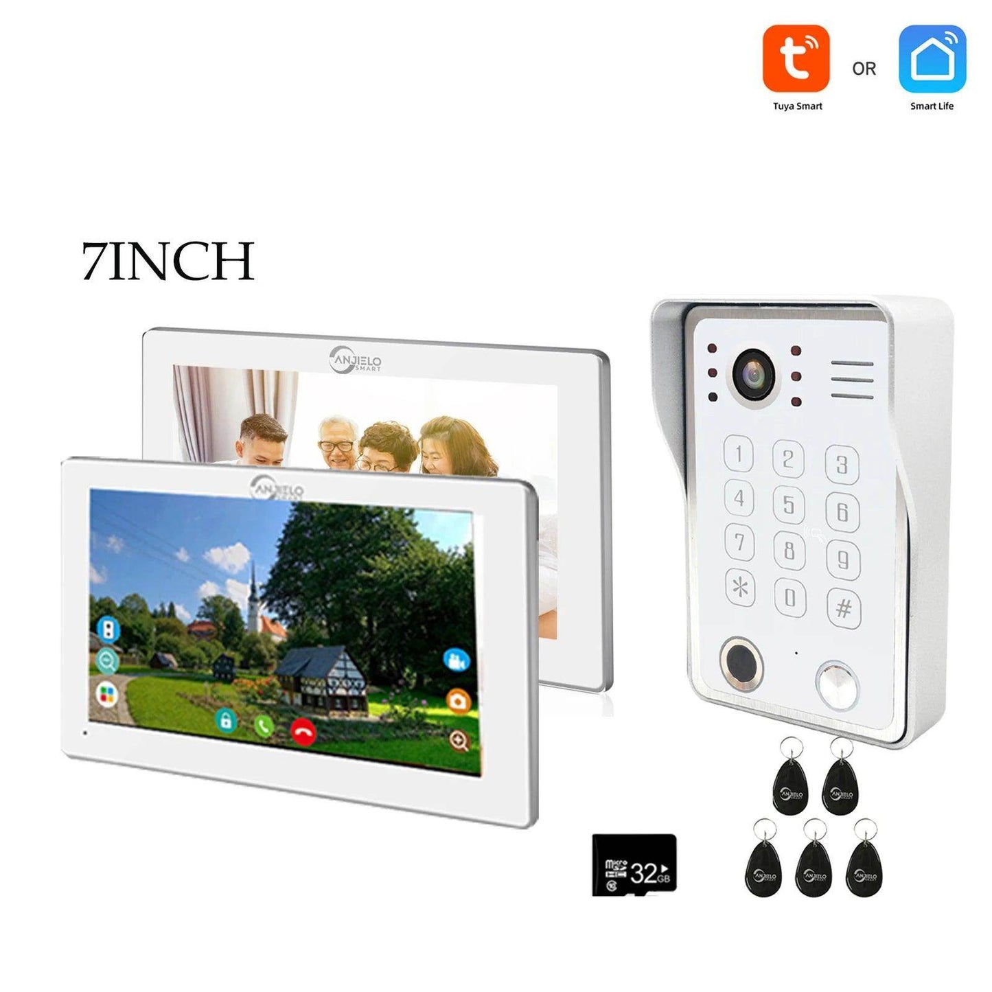 Intercom 1080P Fingerprint | 148° View, 5-in-1 Unlock - P12 Hub Europe