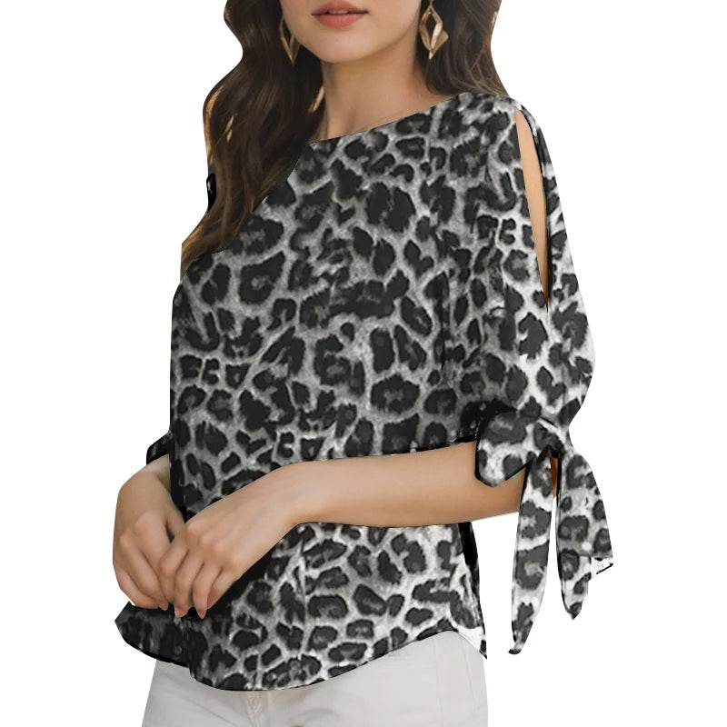 Women's Leopard Print Blouse - P12 Hub Europe