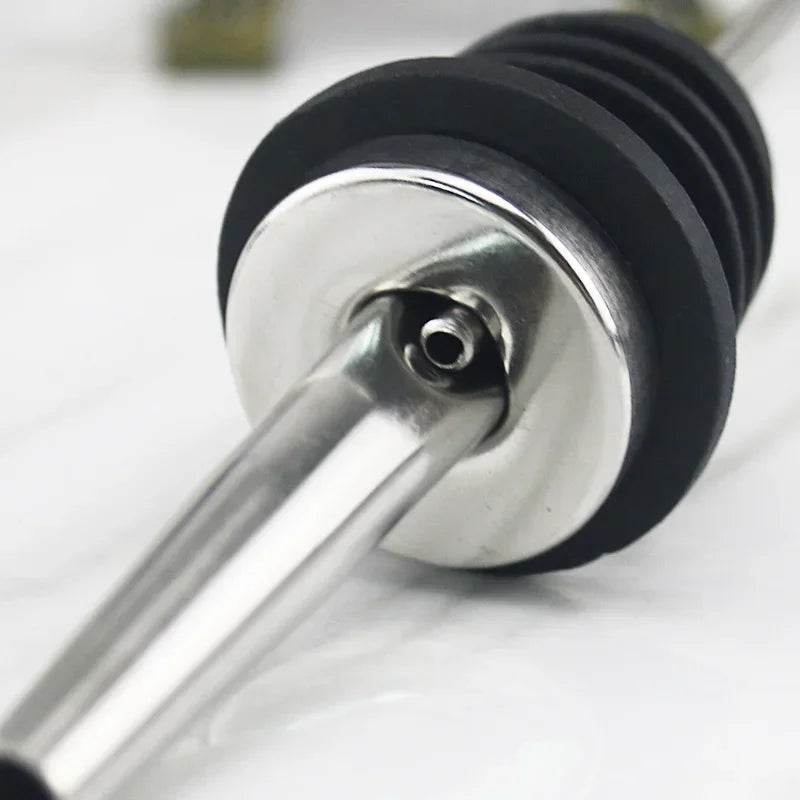 Stainless Steel Wine Olive Oil Pourer Dispenser Spout Glass Bottle Pourer Cap Spout Stopper Mouth Dispenser Bartender - P12 Hub Europe