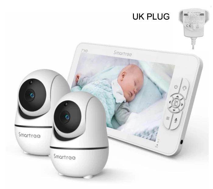 Baby Monitor 1080P Split Screen 2 Cameras, No WiFi, 4000mAh - P12 Hub Europe