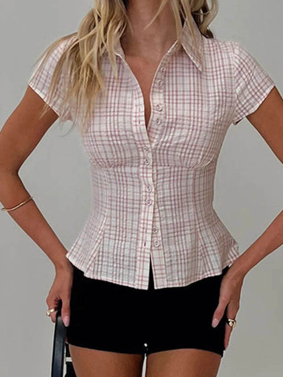 Women's Plaid Summer Shirt - P12 Hub Europe
