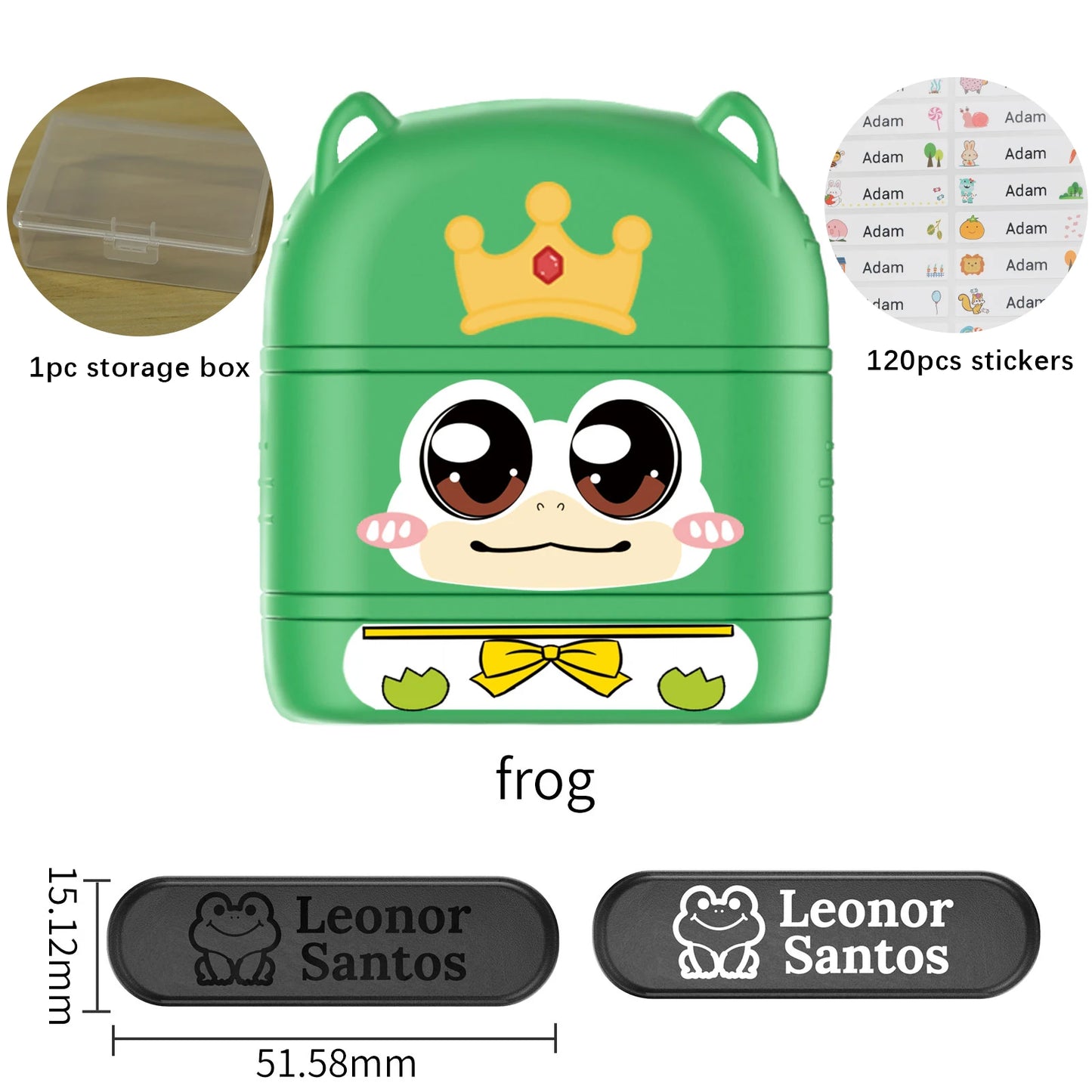 Children's Name Seal Custom Double -layer black and white ink Student's Stamp Kindergarten Clothes Waterproof Name StickerStamp