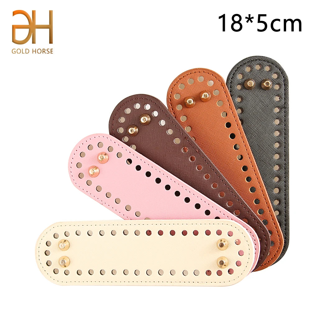 5 Size PU Leather Base Handmade Bag Bottom for Hook Diy Women Purse Handbag Knitting crochet Bags Accessories Parts