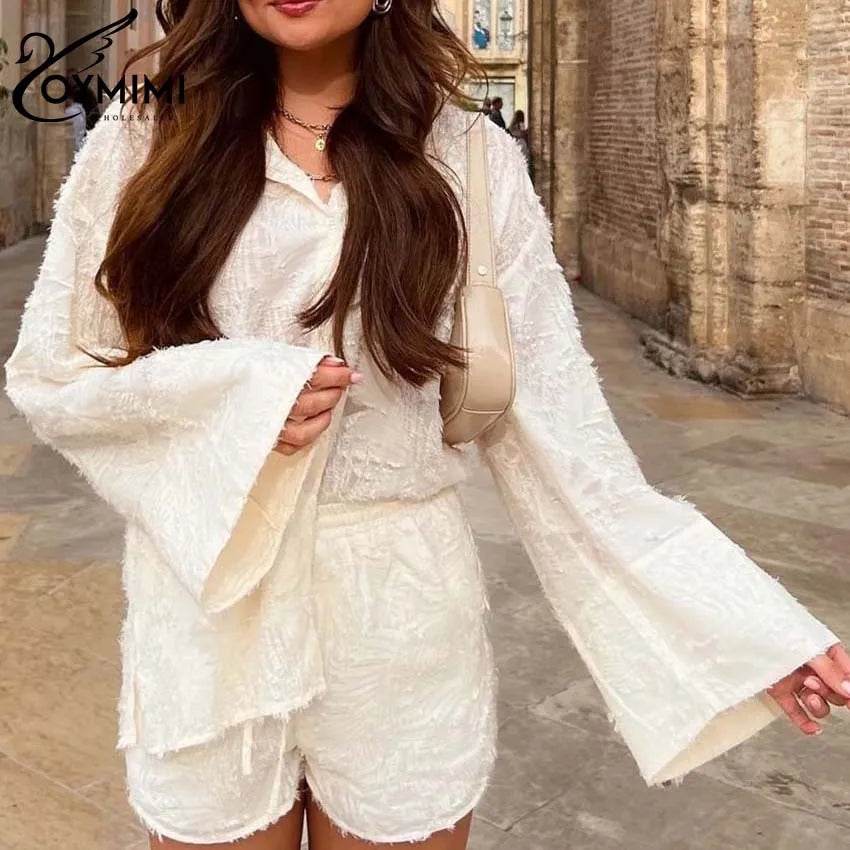 Oymimi Yellow Feather Shorts Set - P12 Hub Europe