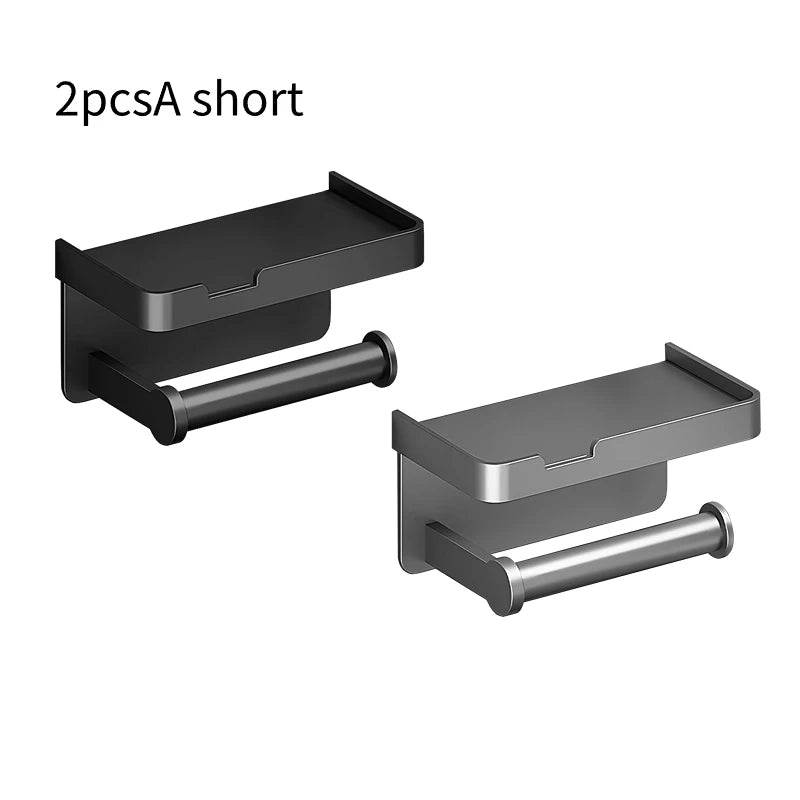Toilet Paper Holder Wall-Mounted Aluminum alloy Toilet paper holder tissue rack Bathroom tissue holder Bathroom Accessories - P12 Hub Europe