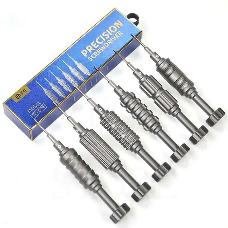 TE674 Superhard Combat Precision Screwdriver 0.6 0.8 1.2 1.5 T2 2.5 For IPHONE IPAD Clocks Watches Teardown Opening Repair Tools