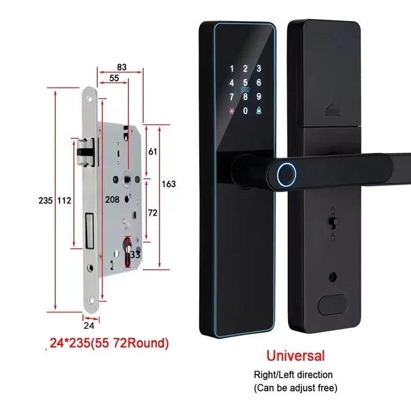 Fingerprint Door Lock | App, Remote, Handle, Card, Code - P12 Hub Europe