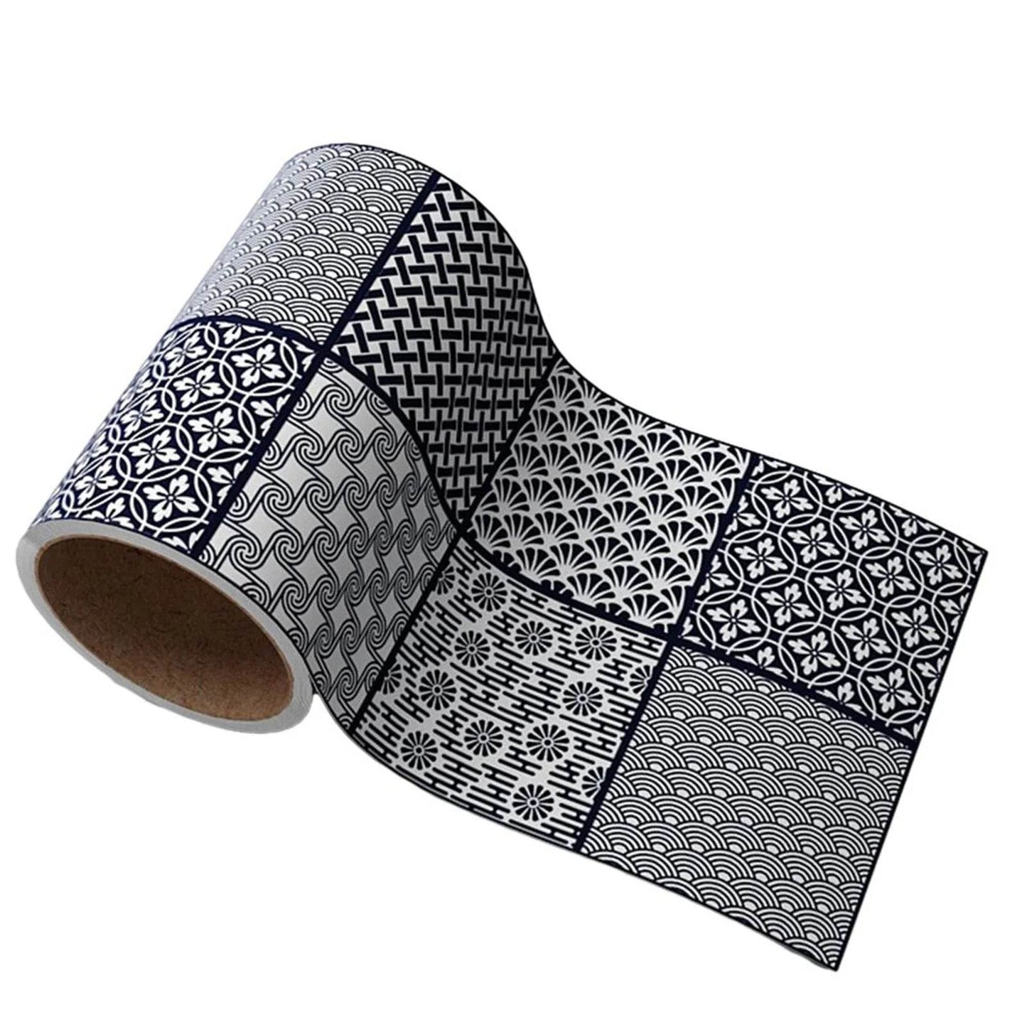 Self-adhesive Waist Line Decorative Strip Waterproof Peel Stick Wall Sticker Bathroom Floor Skirting Line Wall Papers Home Decor - P12 Hub Europe