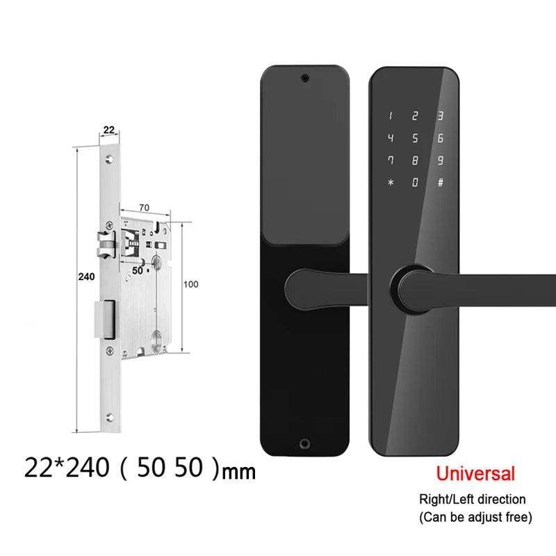 Smart Door Lock | Keypad, Card, Key, Bluetooth, 35-60mm - P12 Hub Europe