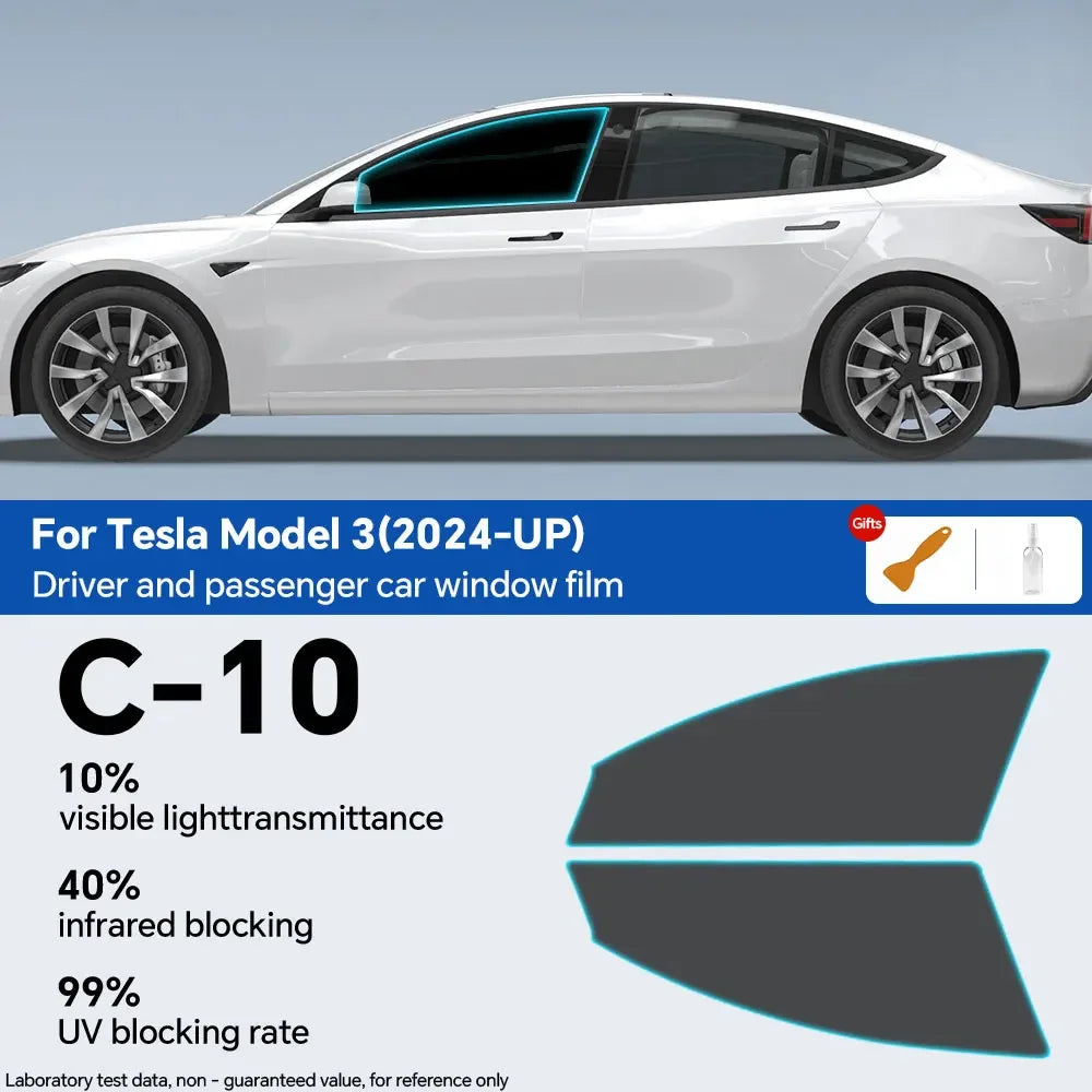 for Tesla Model 3 UP Pre-cut Car Window Privacy Tint Film Solar UV Protector Mirror Films Summer Accessories Windshield Stickers