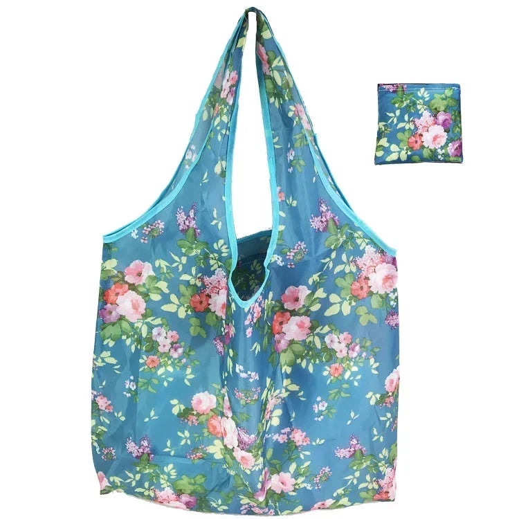 Large Reusable Shopping Bag for Women Shopper Tote Folding Bag Eco-Friendly Reusable Foldable Grocery Case Handbags Storage Bags