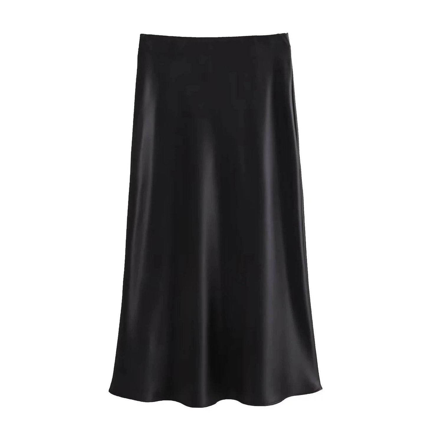 Women's Y2K Satin Midi Skirt - P12 Hub Europe