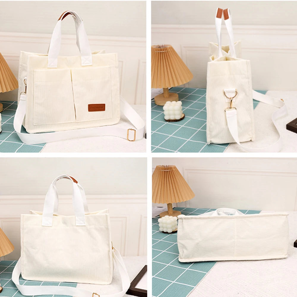 Ladies' handbag, large capacity new fashionable canvas shoulder bag, crossbody bag, commuting bag zwq