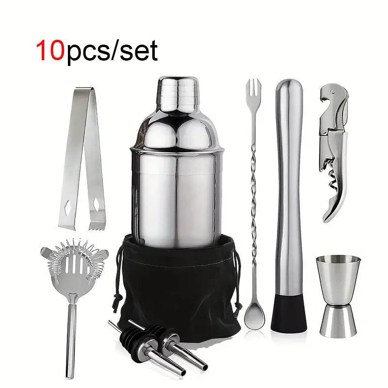 UPORS Stainless Steel Cocktail Shaker Mixer Wine Martini Boston Shaker For Bartender Drink Party Bar Tools 550ML/750ML - P12 Hub Europe