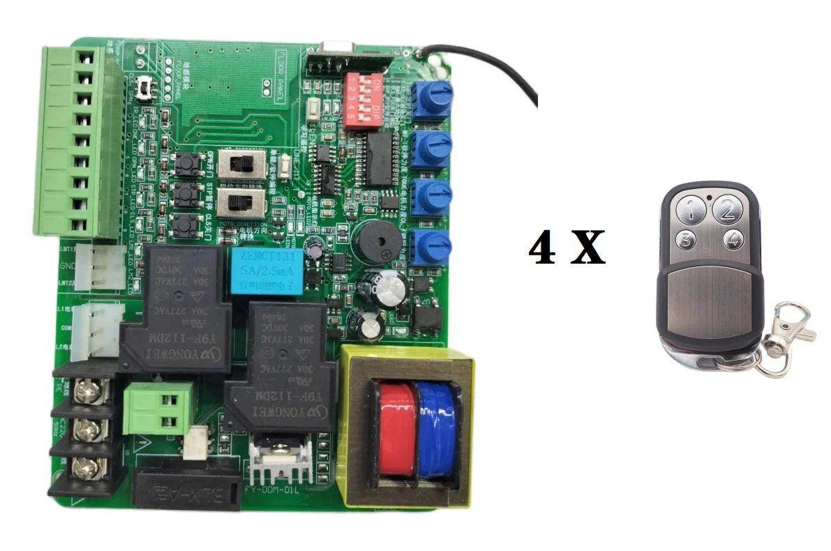 220V AC Garage/Sliding Door Control Panel | Magnetic/Spring Limit, Delay - P12 Hub Europe