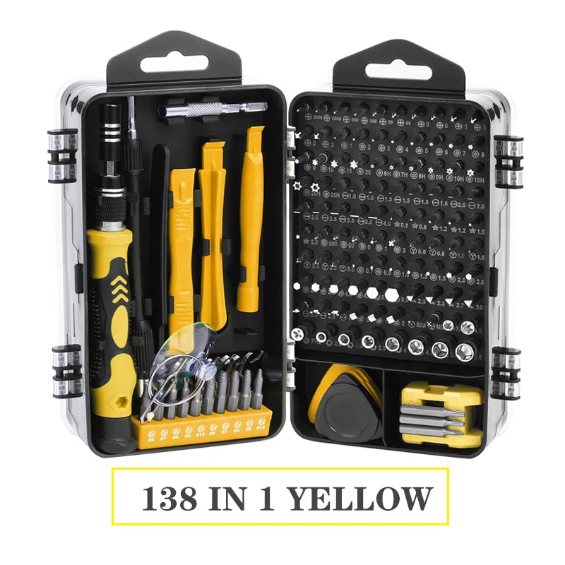 138 In 1 Precision Screwdriver Set Magnetic Torx Screw Driver Bit Drill Kit Multitool For Iphone Xiaomi PC Repair Hand Tool Set