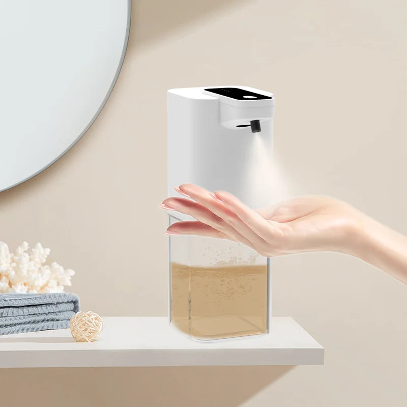 400ml/14oz USB Rechargeable Hand Free Touchless Smart Sensor Automatic Foam Liquid Soap Dispenser for Toilet Bathroom & Kitchen