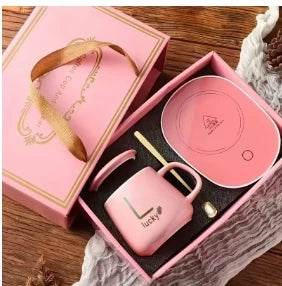 #55 Degree Warm Mug Set Ceramic Heating Cup with Constant Temperature Perfect for Gifts and Daily Use - P12 Hub Europe