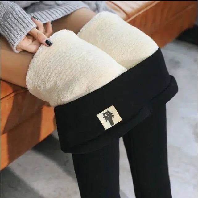 Women's Fleece-Lined Cashmere Leggings - P12 Hub Europe