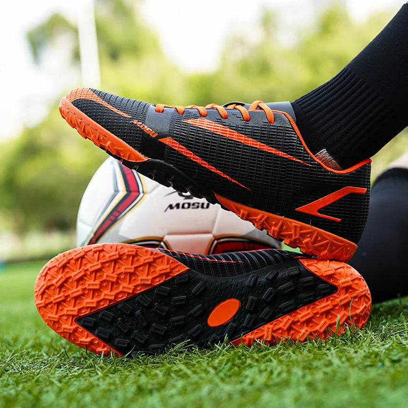 New Outdoor Men Soccer Shoes Adult Kids Long Spikes Football Boots Training Sport Footwear Sneakers Non Slip Training Unisex