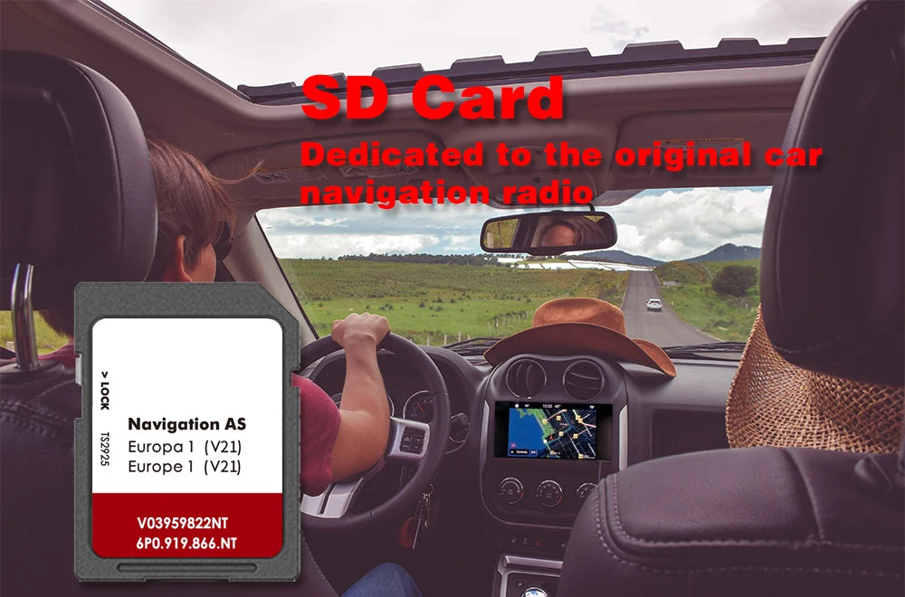 AS V21 Suitable for Seat Accessories GPS Navigation 32GB Memory SD Card Map Coverage Europe England Switzland Netherlands Spain