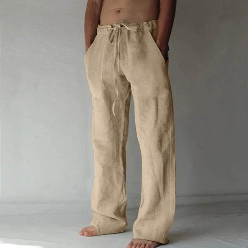 Men's Loose Linen Pants - P12 Hub Europe