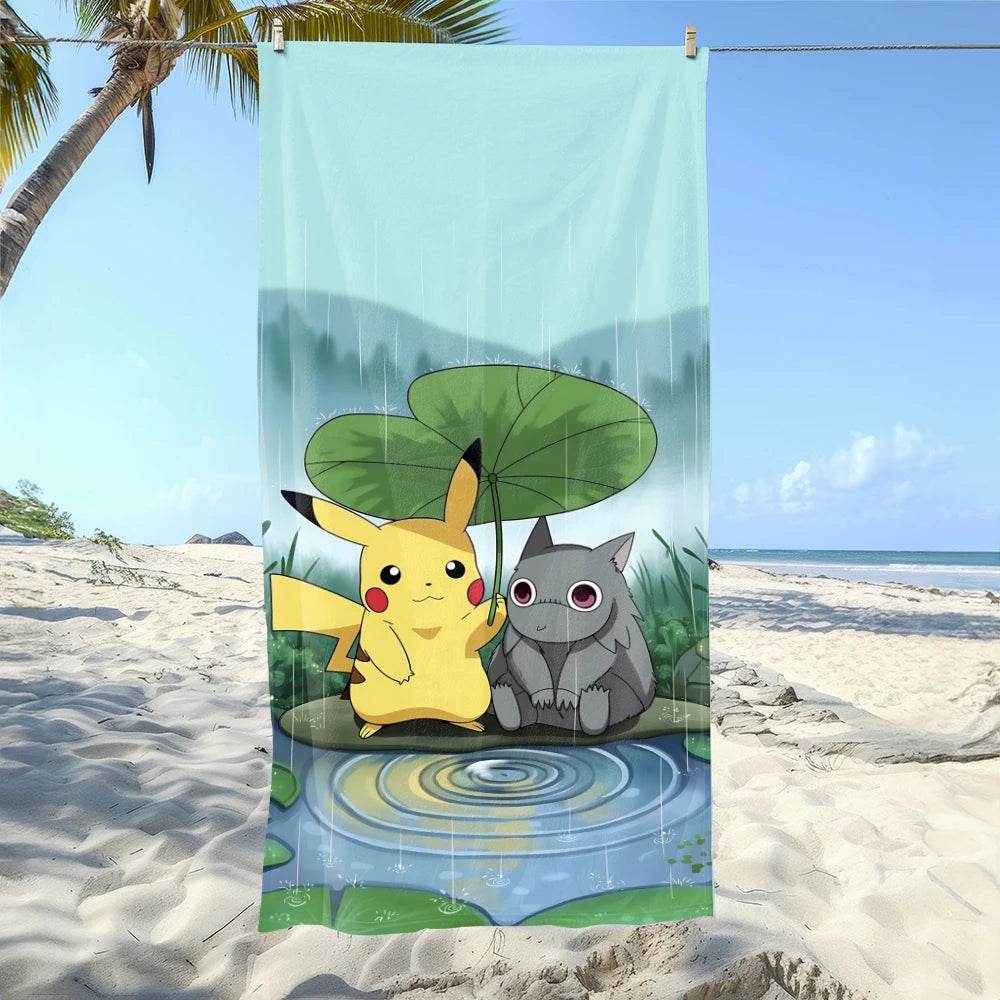 Pikachu-Printed Beach Towels: Fun for Pokémon Fans at the Shore! Suitable for towels, bath towels, beach towels - P12 Hub Europe