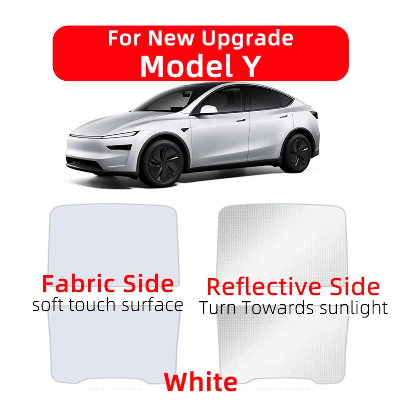 For Tesla Model 3 Y 2021-2025 New Upgrade Ice Cloth Buckle Sun Shades Glass Roof Sunshade Front Rear Sunroof Skylight