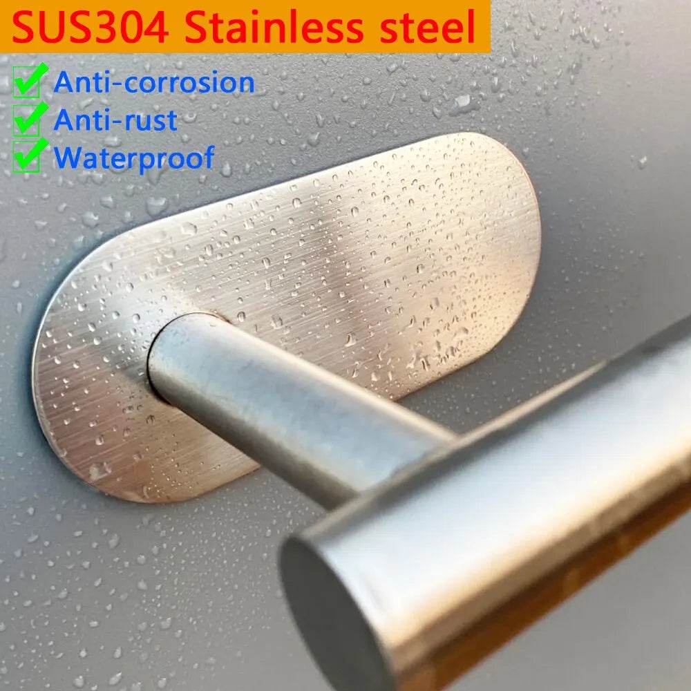 No Drilling Toilet Paper Holder Bathroom Roll Tissue Towel Dispenser Hanger Stainless Steel Napkin Storage Kitchen Accessories - P12 Hub Europe