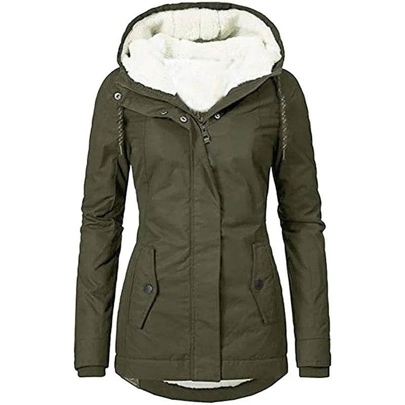 Warm Hooded Loose Parka - P12 Hub Europe