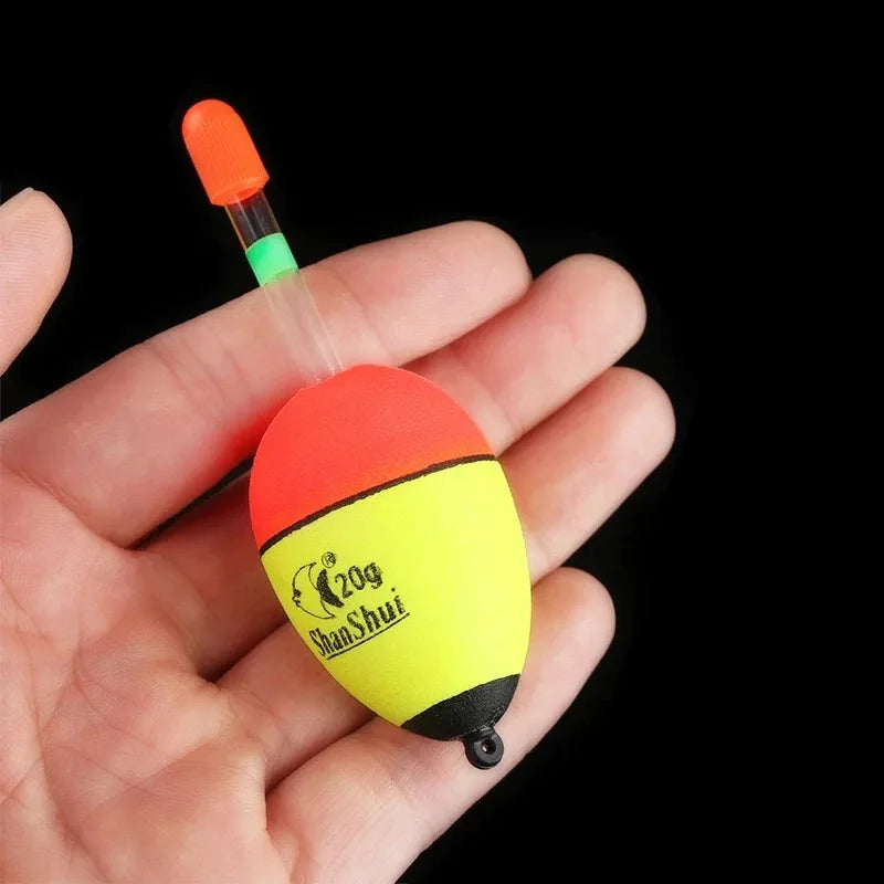 2/5/6Pcs EVA Luminous Fishing Night Float Light Stick Foam Plastic Bobber Sea Rock Fishing Floats Buoyancy Bobber