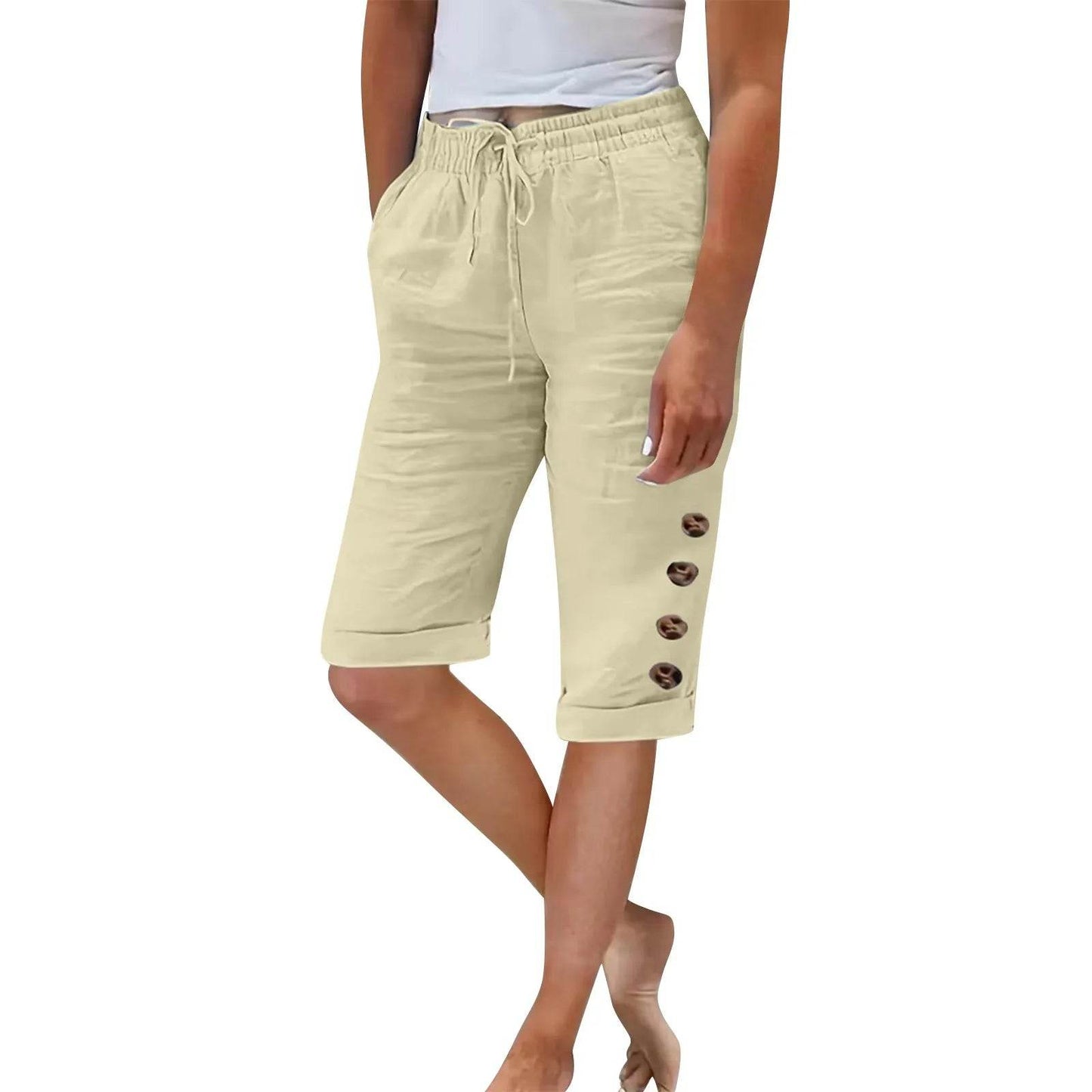 Women's Summer Cotton Linen Pants - P12 Hub Europe