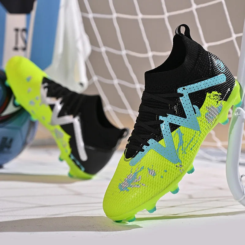 Men's Football Shoes Professional Sports Shoes Men's Long Nail FG Outdoor Sports Cleats Training Shoes Anti Slip Shoes
