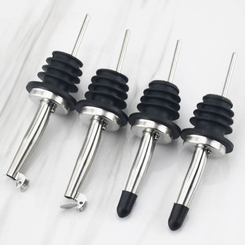 Stainless Steel Wine Olive Oil Pourer Dispenser Spout Glass Bottle Pourer Cap Spout Stopper Mouth Dispenser Bartender - P12 Hub Europe