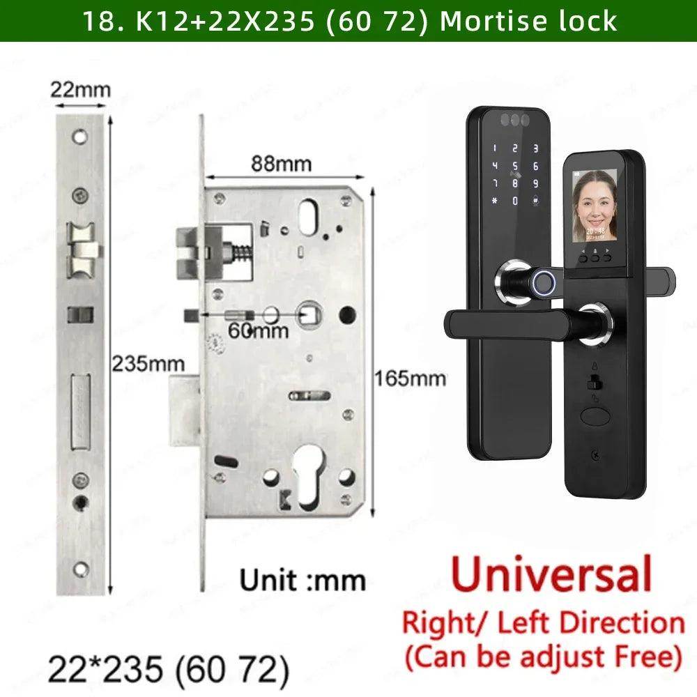 WiFi 3D Face Lock Camera, Screen, Fingerprint, 35-55mm - P12 Hub Europe