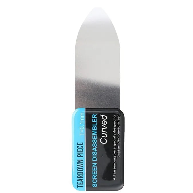 1pc Steel Metal Mobile Phone Curved LCD Screen Spudger Opening Pry Card Tools Ultra Thin Flexible Mobile Phone Disassemble Tool