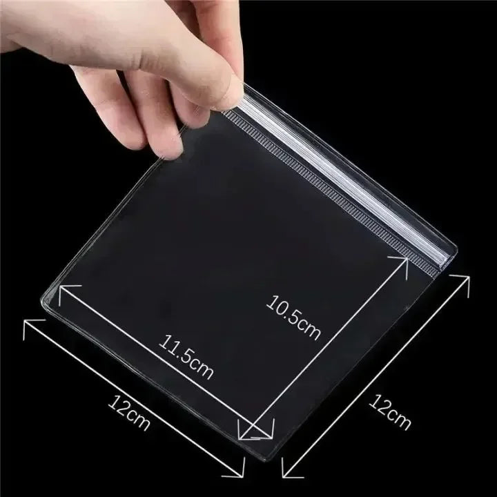 100/10Pcs PVC Jewelry Package Bags Thicken Self Sealing Pouches Anti-Oxidation Earring Necklace Clear Organizer Bag Reusable