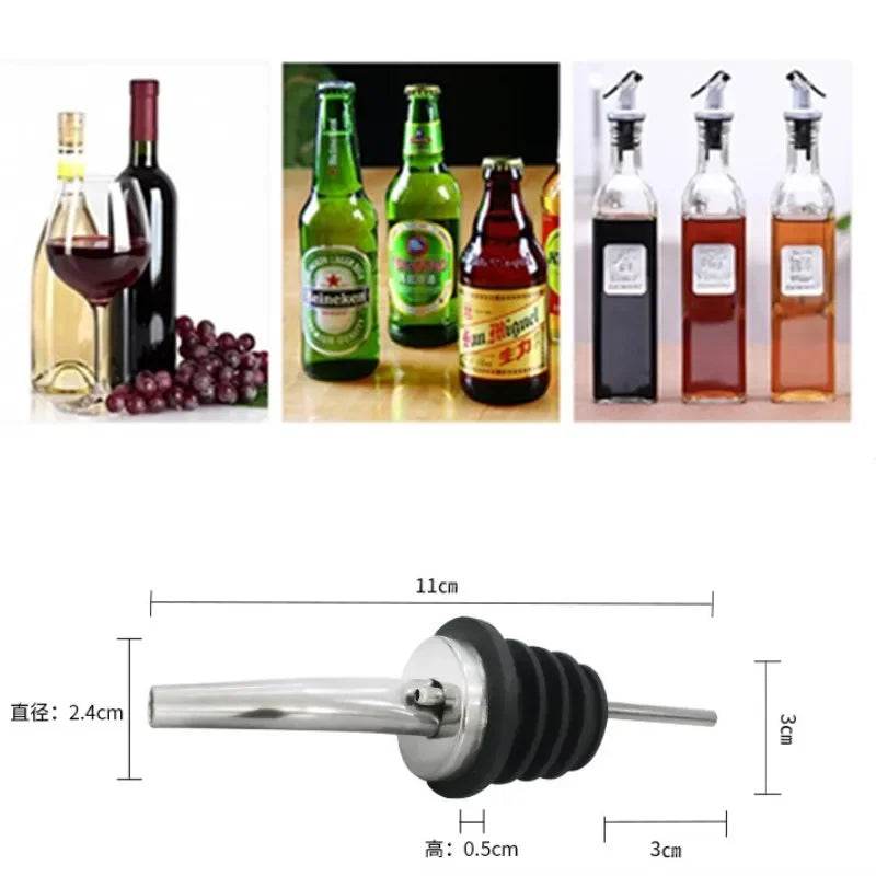 1pc Bottle Stopper Red Wine Pourer with Cap Oil Champagne Bottle wood Plug Keep Wine Freash Black Lid Pourers Bar Party Supplies - P12 Hub Europe