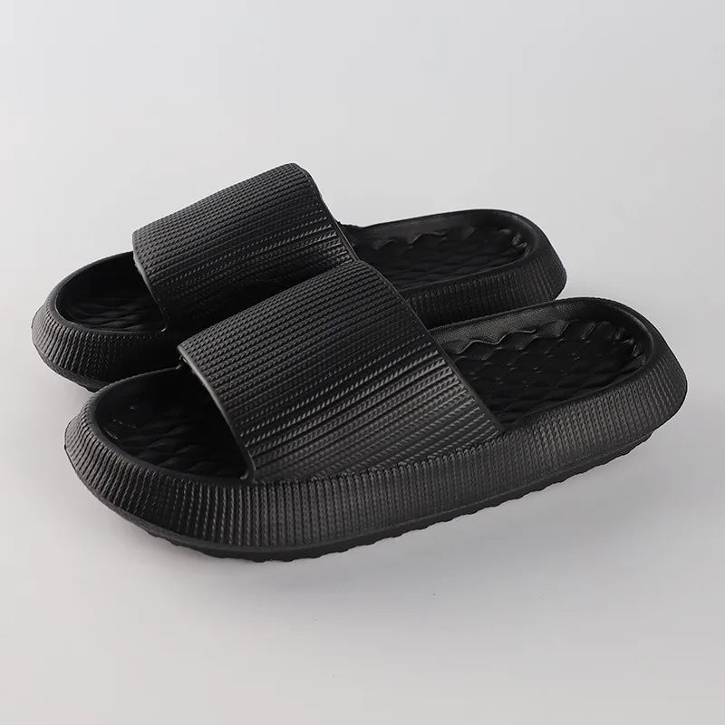Crestar Women Summer Slippers Indoor Thick Sole Non-slip Bathroom Slides Comfort Soft Sole EVA Sandals Lady Beach Platform Shoes
