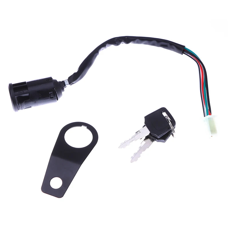 1 Set Universal Motorcycle Start The Ignition Switch Lock Key With Bracket For Most 50cc 70cc 90cc 110cc 150cc Accessories