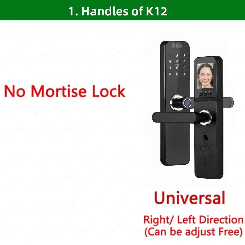 WiFi 3D Face Lock Camera, Screen, Fingerprint, 35-55mm - P12 Hub Europe